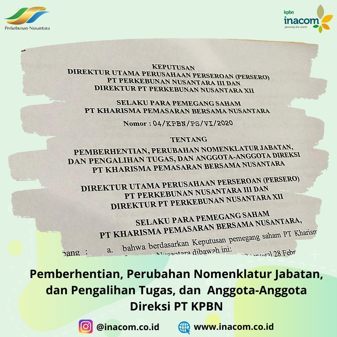 Perubahan Susunan Board of Management PT KPBN